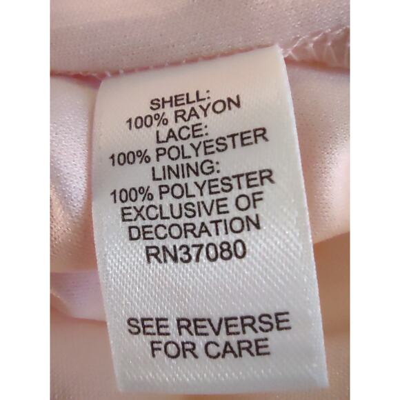 CATO Women's Midi Lace Dress 2X Rayon Polyester Peach Floral Formal Wedding - Picture 5 of 5